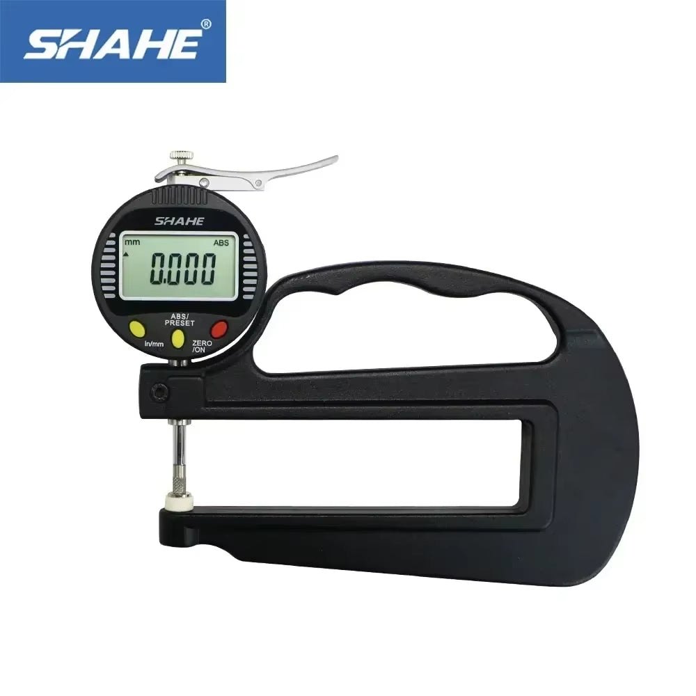 SHAHE Digital Micron Thickness Gauge 0.001 mm 0-12.7mm Paper Leather Rubber Thickness Tester