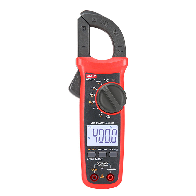 UNI-T UT201+ Clamp Meter Professional Digital Voltmeter Ammeter Electric Multitester