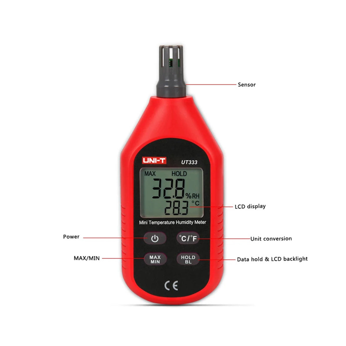 UNI-T UT333 Mini Temperature Humidity Meter Digital Hygrometer