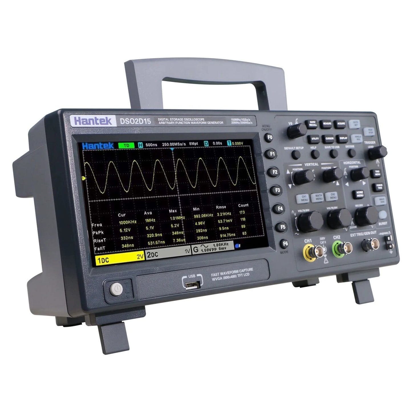 HANTEK DSO2D15 150MHz 2-Channel Digital Oscilloscope