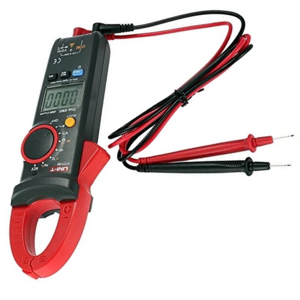 UNI-T UT213C digital clamp meter with test leads connected ready for voltage resistance capacitance measurement – professional electrician tool for field service and maintenance Sri Lanka.