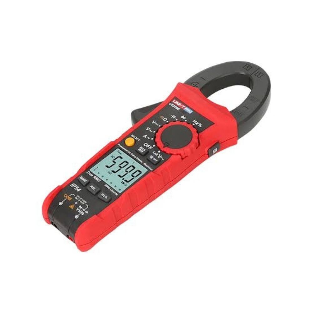 UNI-T UT219DS digital clamp meter side view showing clamp jaw and trigger design