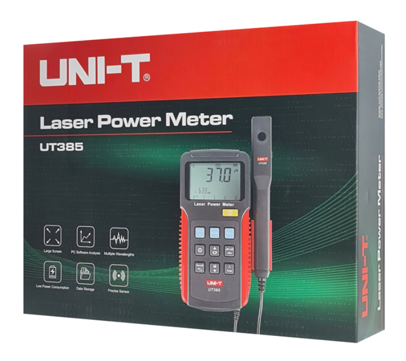 UNI-T Laser Power Meter UT385 packaging on a white background