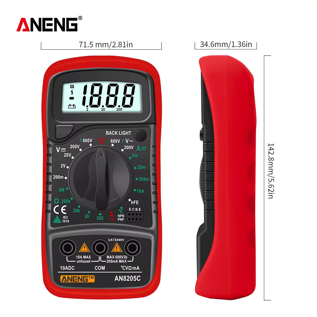 ANENG AN8205C Multimeter 1999 Counts Voltage Voltmeter Ammeter Portable Triode Multimetro Tester Detector