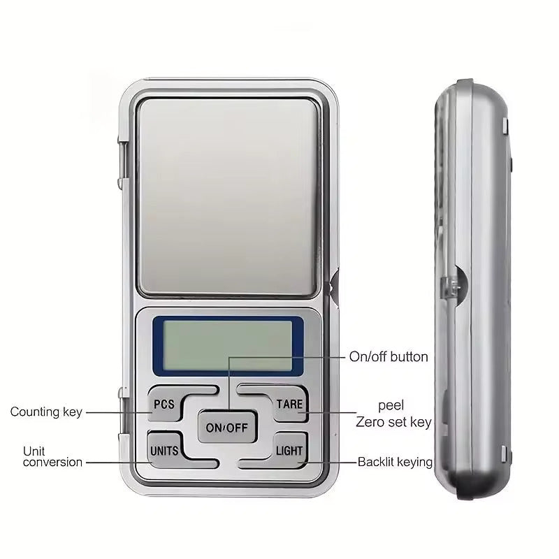 Digital Scale for Gold, Sterling Silver Jewelry Scales, Balance Gram Electronic Scales 100g/200g/300g/500g x 0.01g Mini Pocket