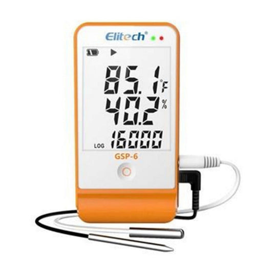 Elitech GSP-6 Temperature Humidity Data Logger with LCD Display and Dual Probes