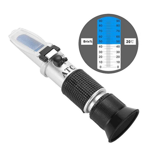 RZ Handheld Brewing Refractometer 0-90% Brix Meter - Precision Sugar Content Tester with ATC