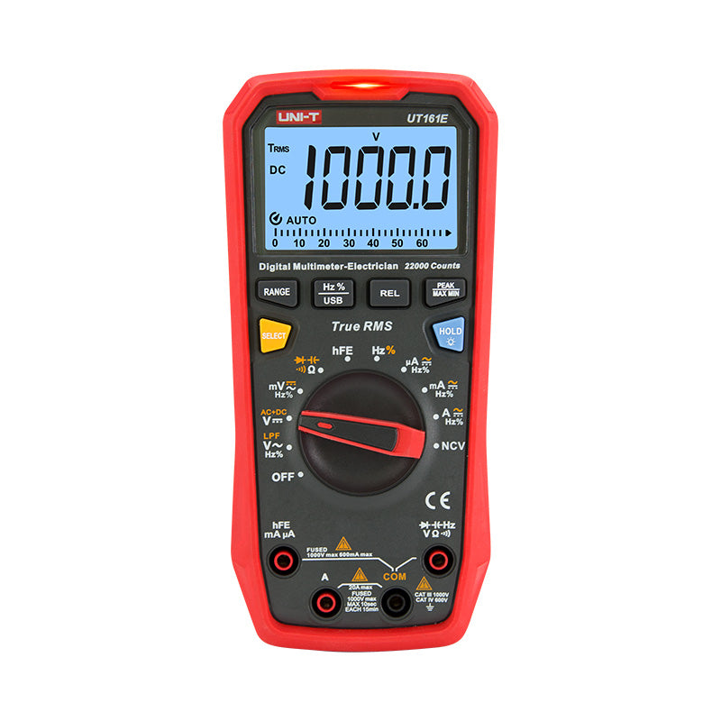 UNI-T UT161E Digital Multimeter 1000V 22000 Counts True RMS Voltage Current Resistance Capacitance Tester