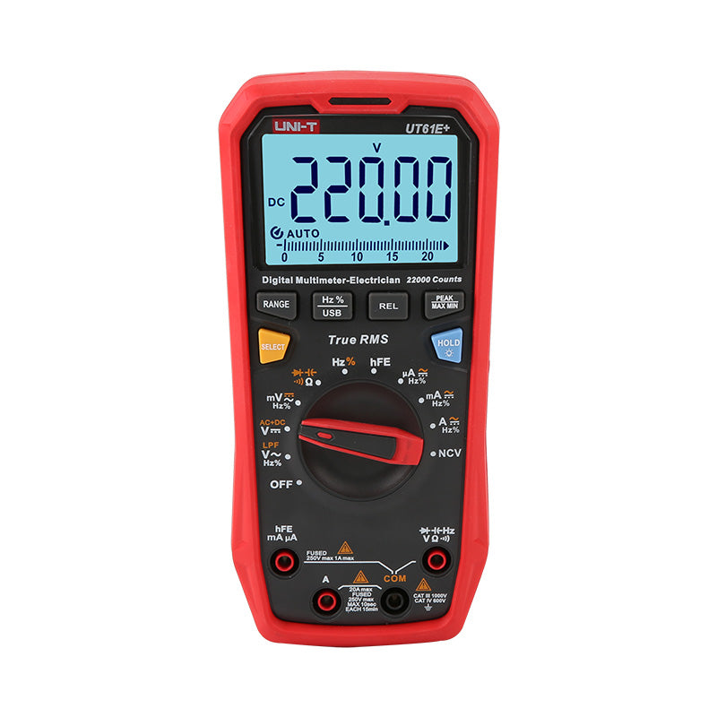 UNI-T UT61E+ True RMS Multimeter Digital Auto Range 22000 Digits Display 220mF Large Capacitance Testing