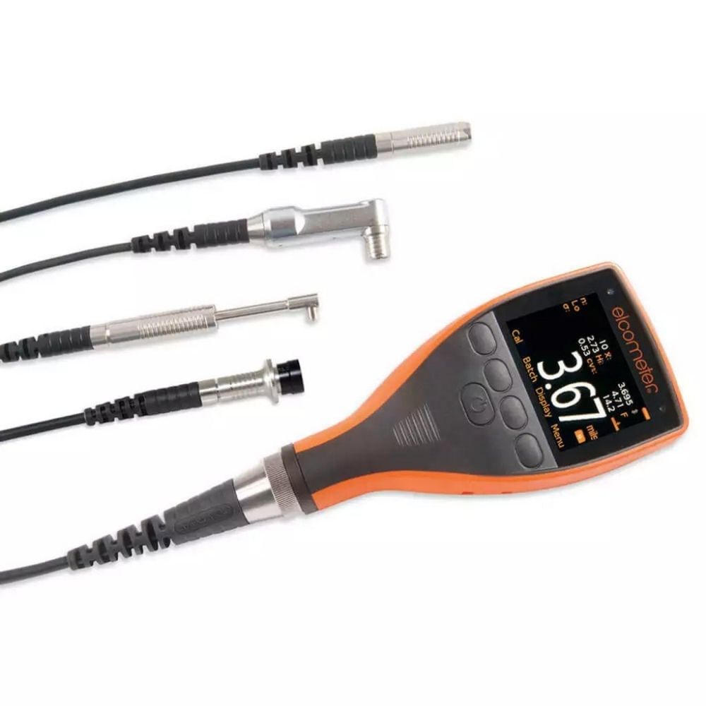 Elcometer 456 Separate Coating Thickness Gauge with multiple optional probes, range of ferrous and non-ferrous coating thickness probes for steel, aluminium and non-magnetic metal inspections.