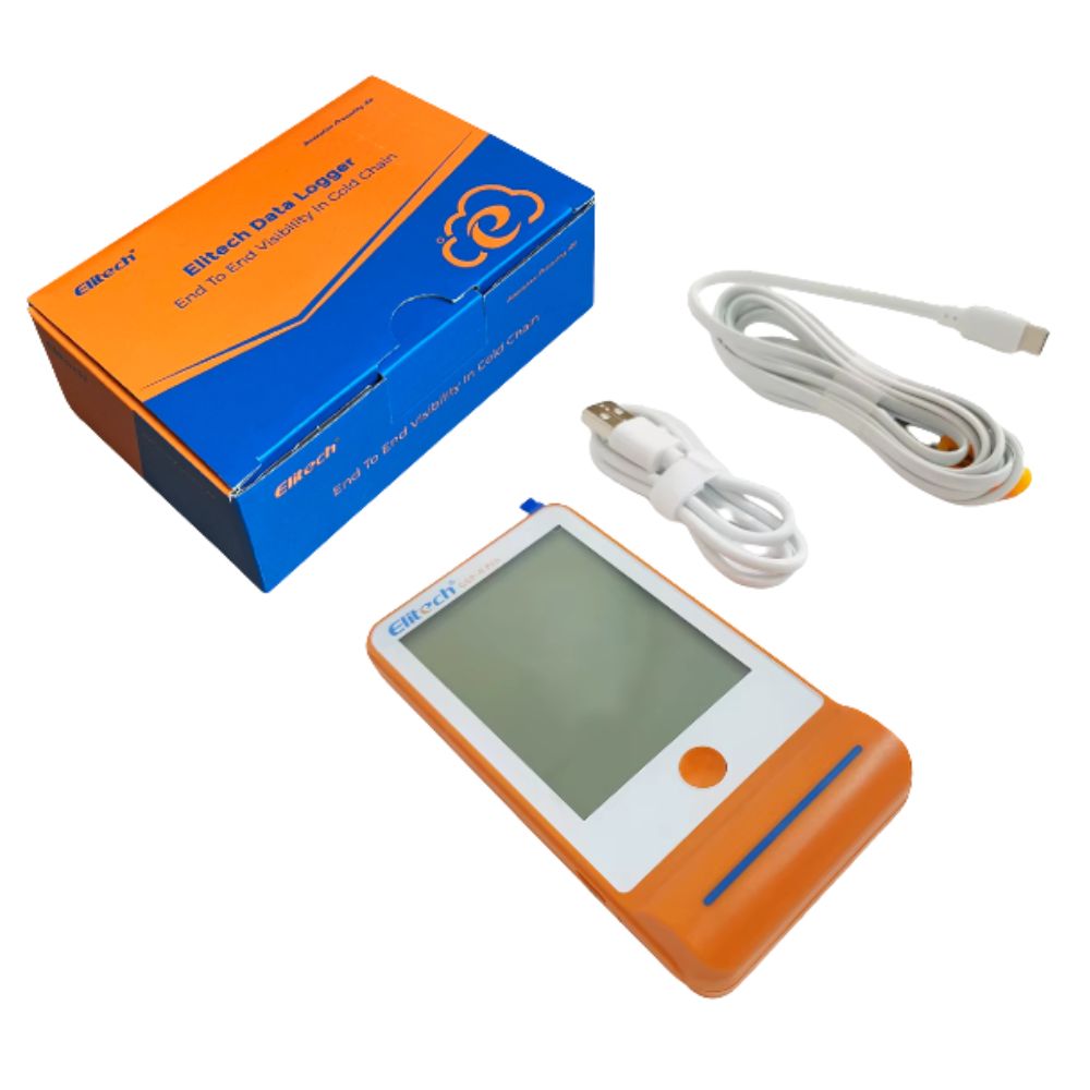 Elitech GSP-6 Pro cold chain humidity recorder full set including data logger unit and external temperature humidity integrated probe