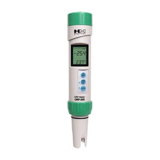 HM Digital ORP-200 waterproof ORP meter front view showing digital LCD display and handheld design for water quality testing in Sri Lanka