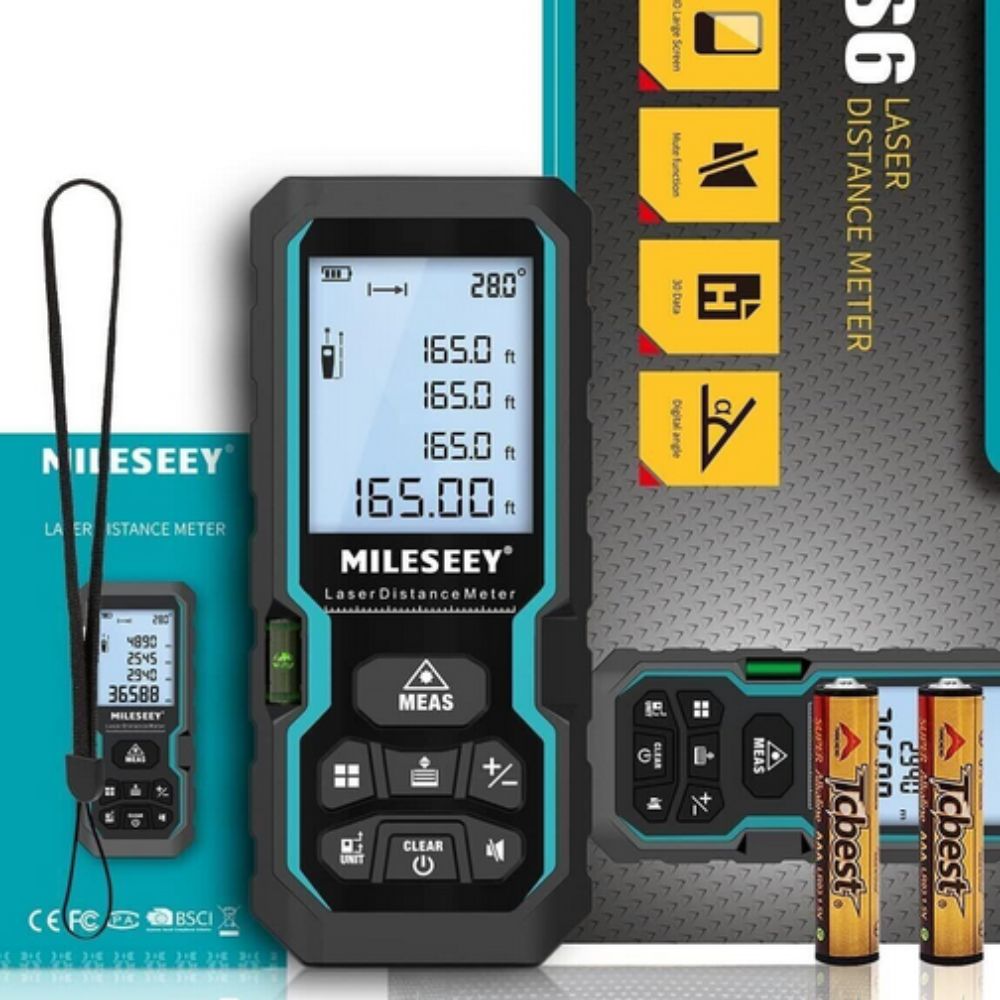 Mileseey S6 laser measure 100m IP54 – complete set with all included accessories and retail packaging