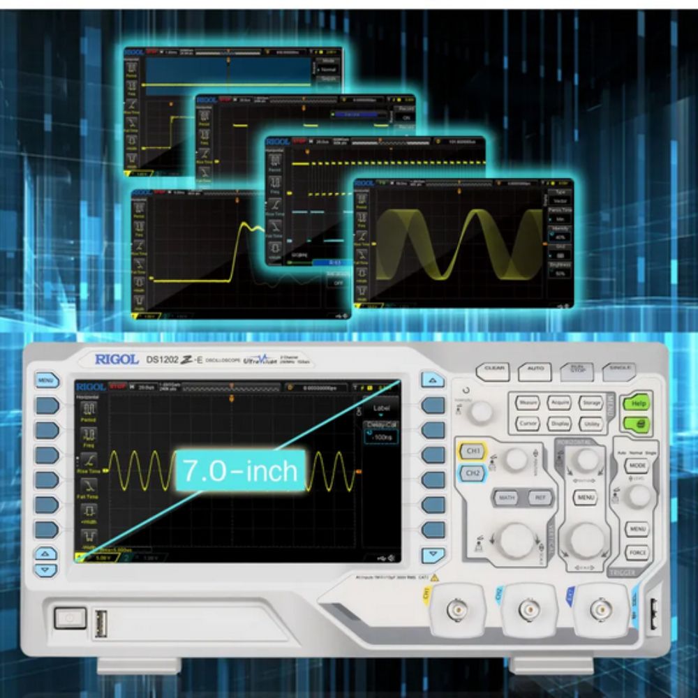 RIGOL DS1202Z-E 200MHz oscilloscope RF signal analysis wireless communications lab - High-frequency testing spectrum analysis FFT digital protocol decode engineering research Sri Lanka.