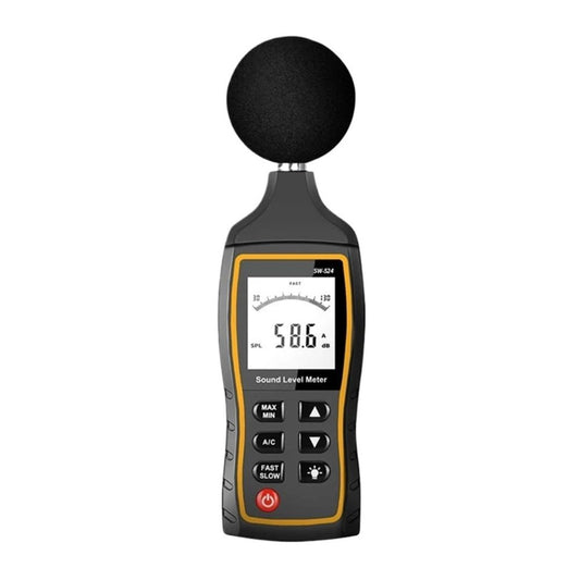 SNDWAY SW-524 digital sound level meter front view showing LCD display and controls