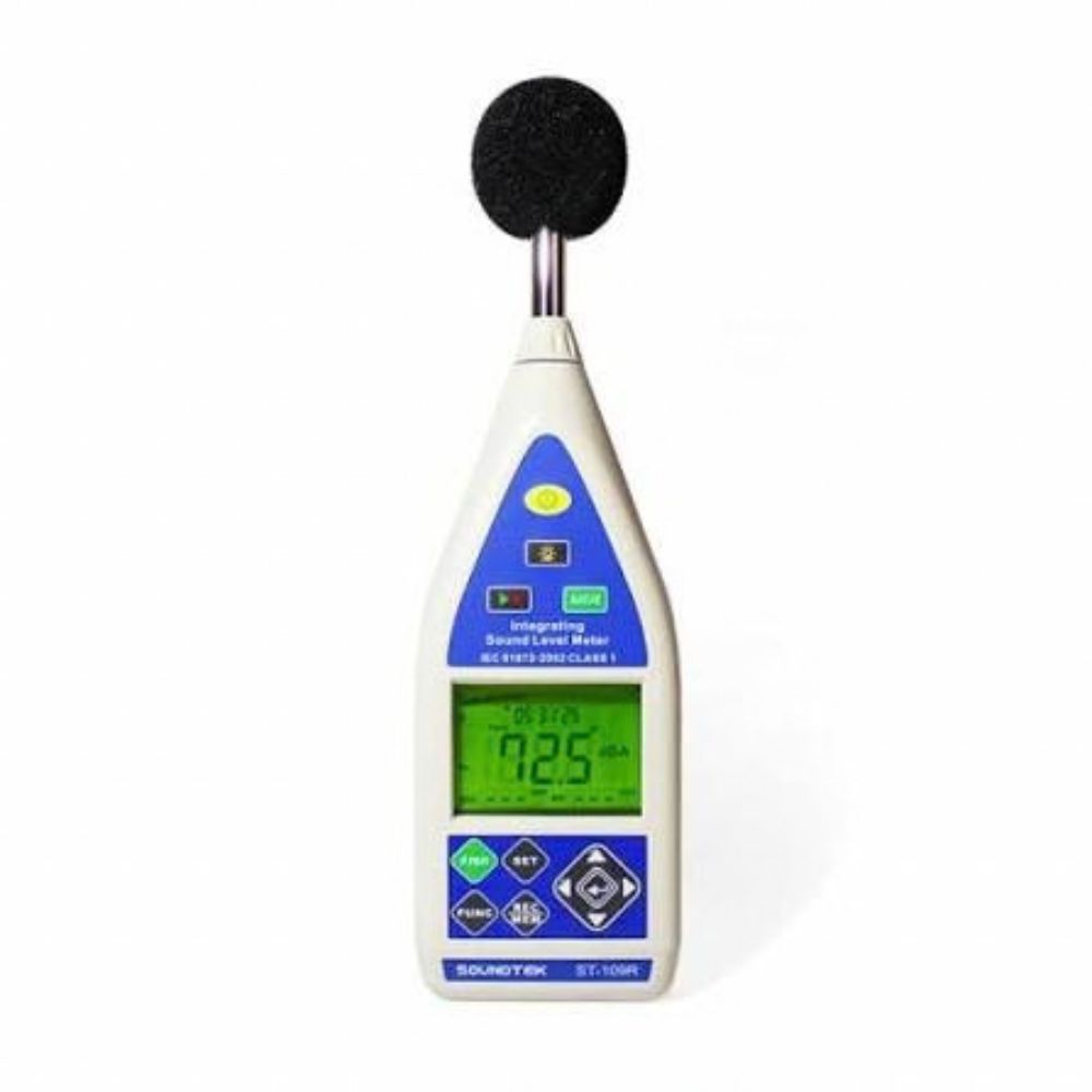 SOUNDTEK ST-109R Class 1 integrating sound level meter with data logger, full front view