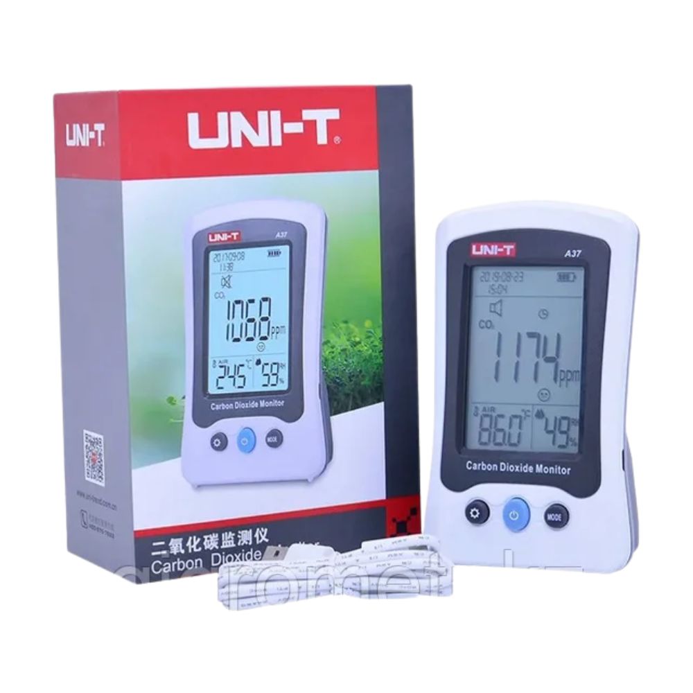 UNI-T A37 carbon dioxide meter full set with Micro USB charging cable and English user manual