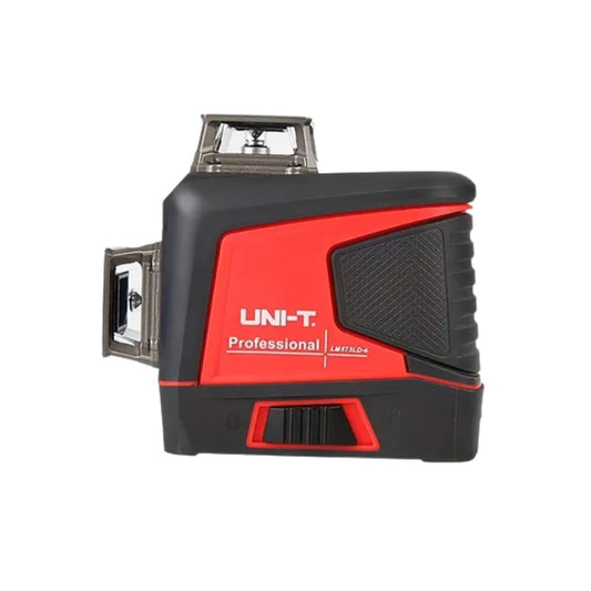 UNI-T LM573LD-e 12-Line 3D Green Laser Level front view showing laser lens windows and control panel