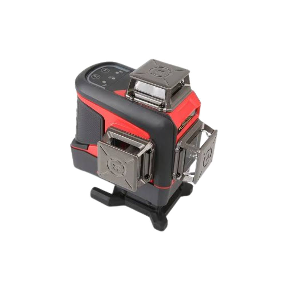 UNI-T LM576LD-e 16-Line 3D Laser Level side view showing housing profile and battery compartment
