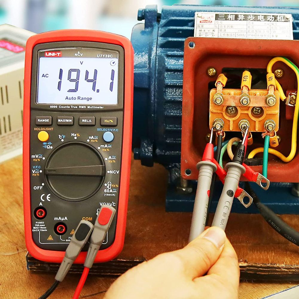 Verification Using Dmm UNI-T UT139C True RMS Multimeter 6000 Counts NCV Temperature Tester Sri ...