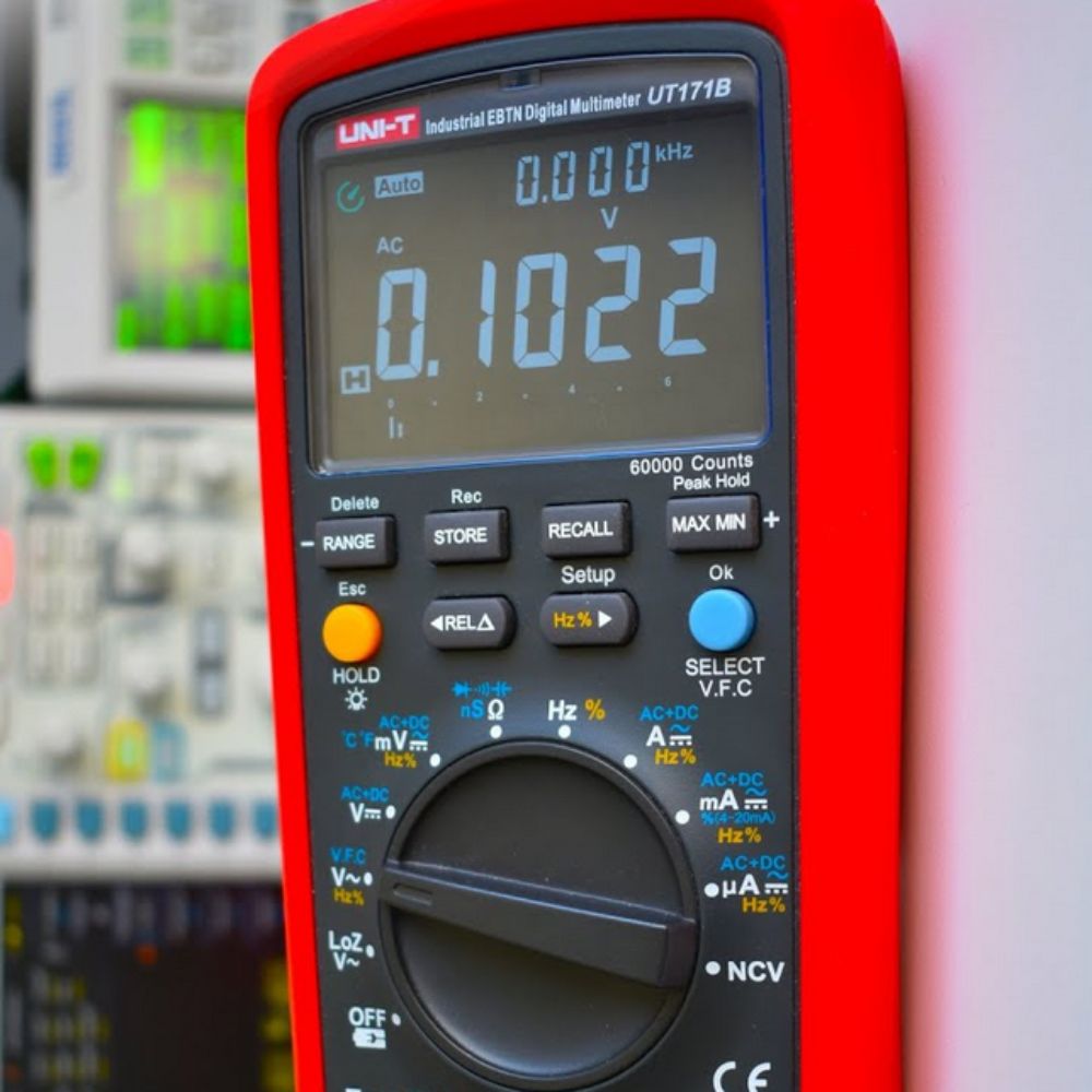 UNI-T UT171C IP65 Multimeter Industrial Electrical Inspection – CAT IV 600V Testing Generator Panel MCC Switchboard Motor Starter VFD Output Current Voltage Balance Factory Maintenance Power Quality Analysis Heavy Duty DMM