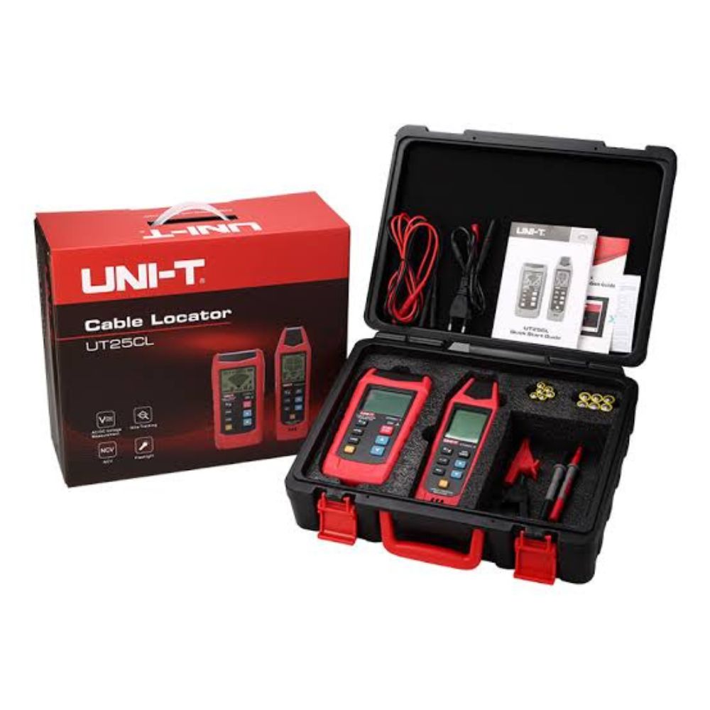 UNI-T UT25CL cable locator full set with transmitter, receiver, and accessories
