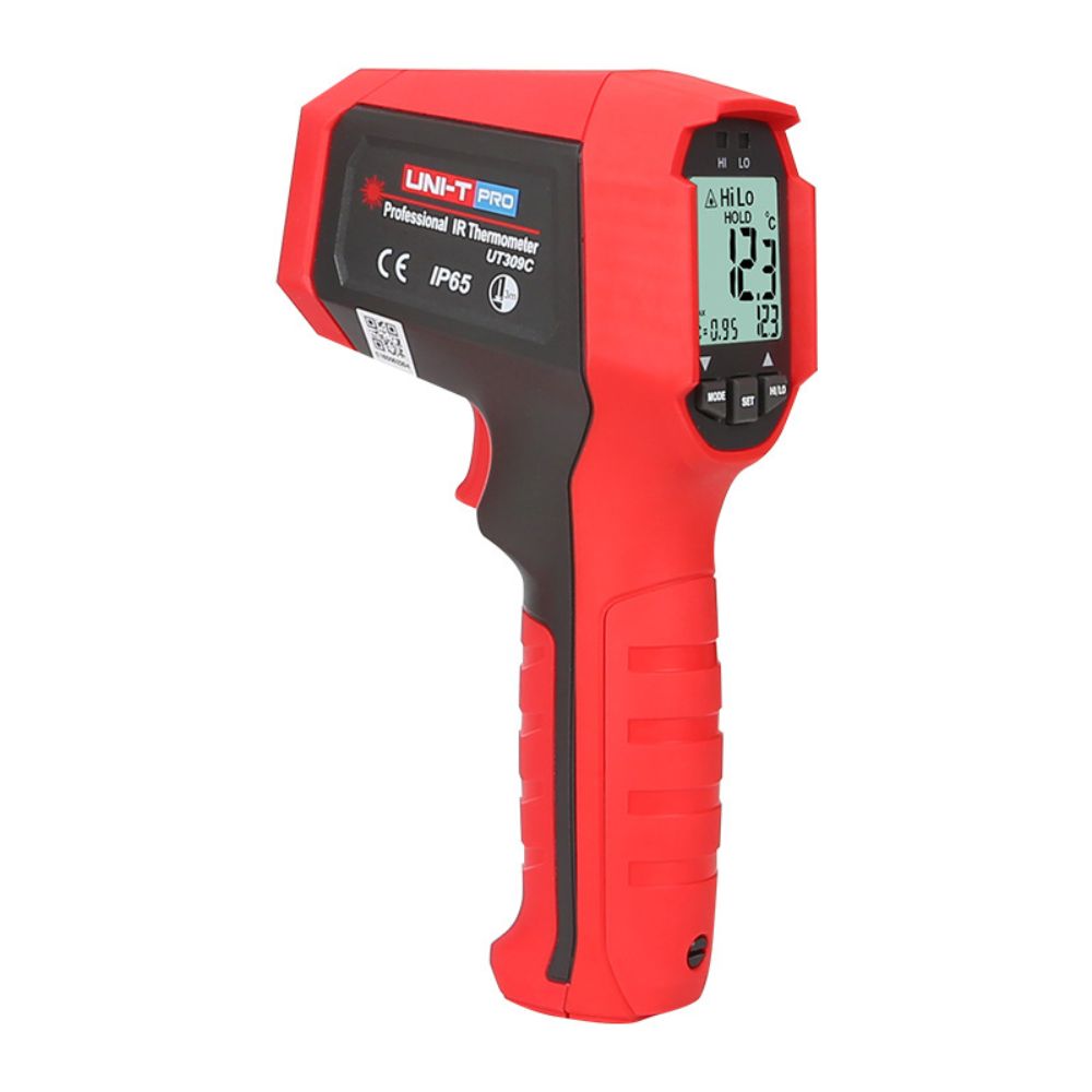 UNI-T UT309C professional infrared thermometer IP65 650°C front view with dual laser targeting