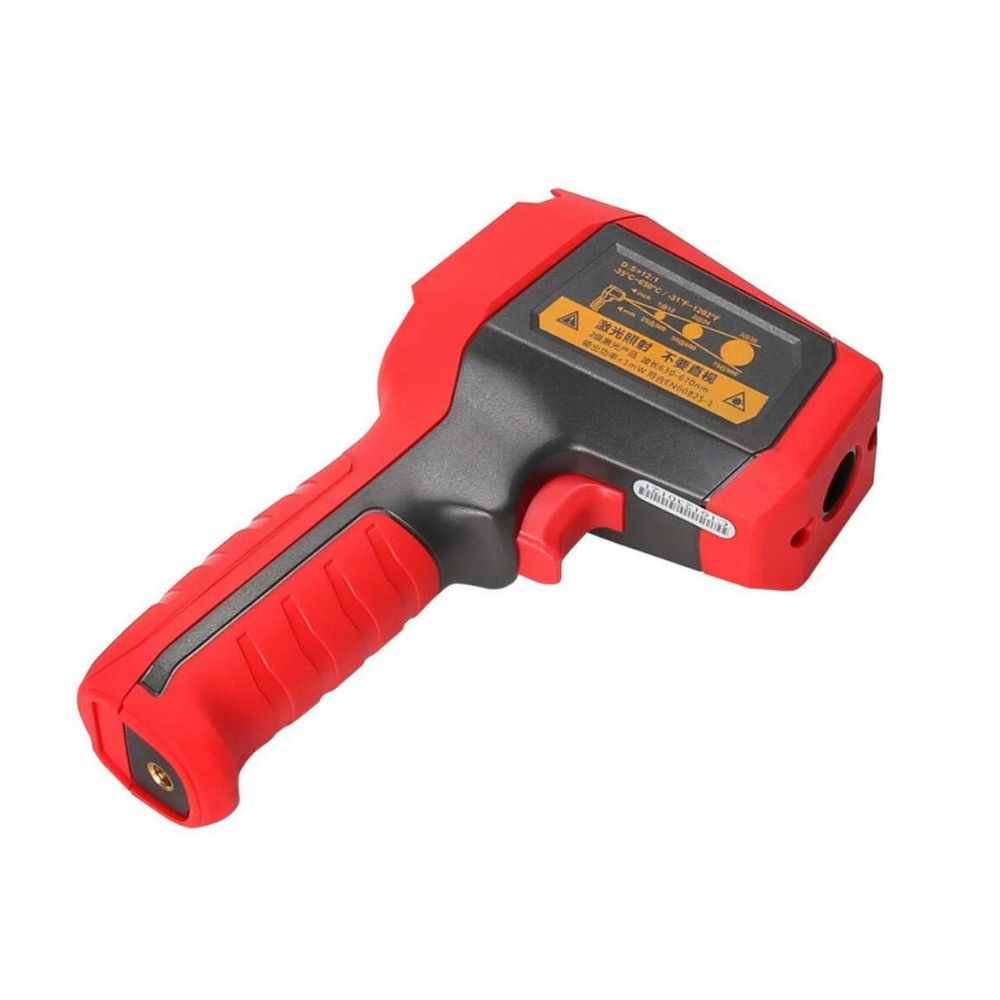 UNI-T UT309C professional IR thermometer side view showing rugged 3m drop proof IP65 housing