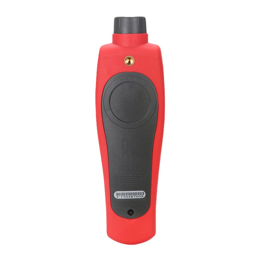 UNI-T UT371 Laser Tachometer Back View Tripod Mount Hole - Non-Contact RPM Meter for Stable Long Duration Industrial Speed Testing.