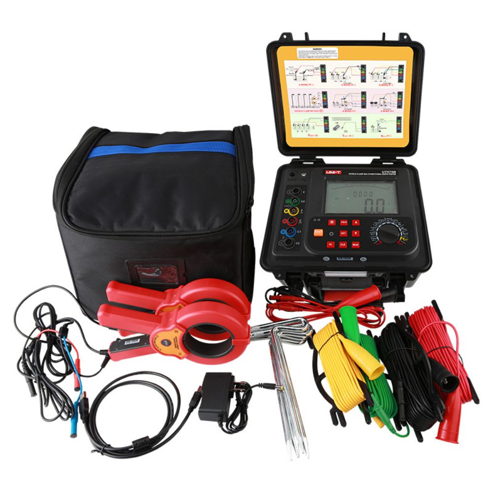 UNI-T UT575B double clamp stakeless earth tester full set with accessories