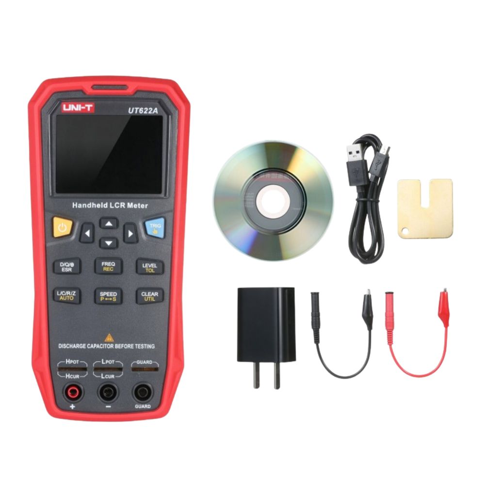 UNI-T UT622A handheld LCR meter full set with included test accessories