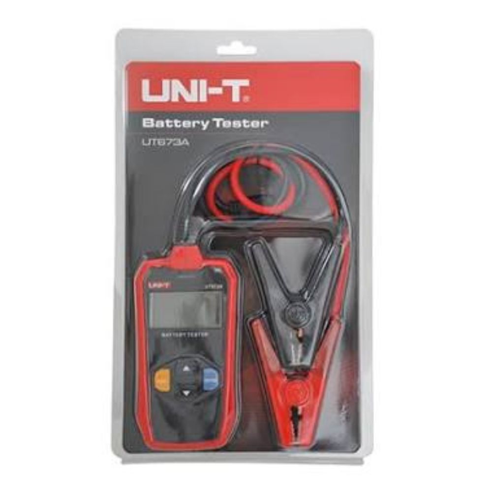 UNI-T UT673A automotive battery tester retail packaging box