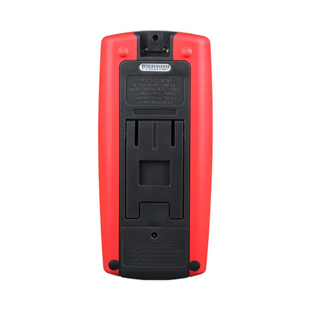 UNI-T UT71E True RMS Digital Multimeter back side view showing battery compartment, USB port, stand support and rugged housing - Precision 40000-count multimeter construction Sri Lanka.