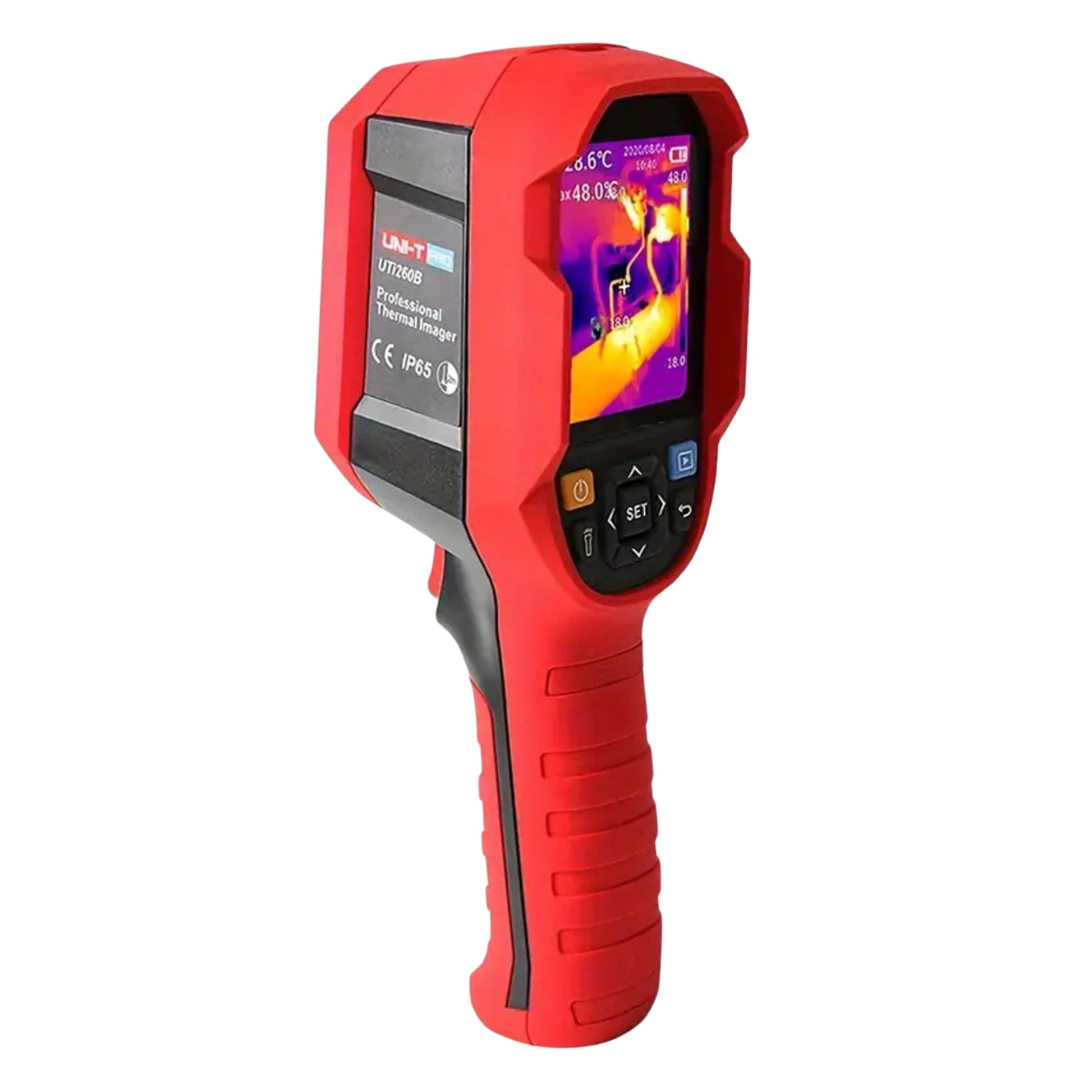 Uni-t uti260b thermal imaging camera on a white background